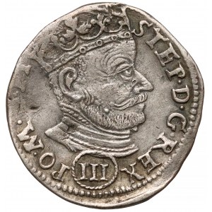 Stefan Batory, Trojak Wilno 1580 - (III) pod popiersiem