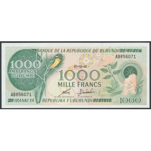 Burundi, 1.000 Francs 1991