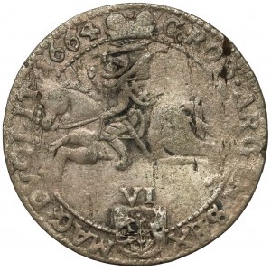 Jan II Kazimierz, Szóstak Wilno 1664 TLB