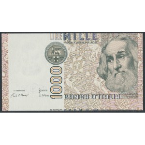 Italy, 1.000 Lire 1982 - cutting error