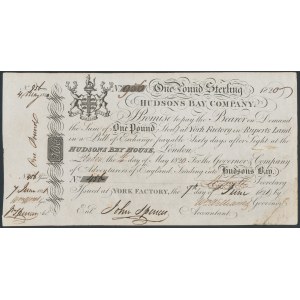 Canada, Hudson's Bay Company, 1 Pound 1820