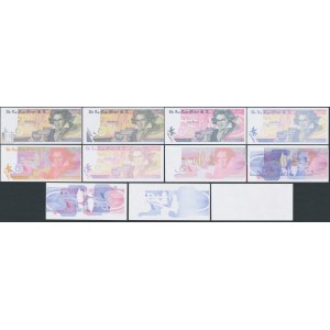 Test note De la Rue Giori - Beethoven - SPECIMEN - set of 11 pcs