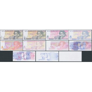Zestaw banknotów testowych De La Rue Giori S.A. (11szt)