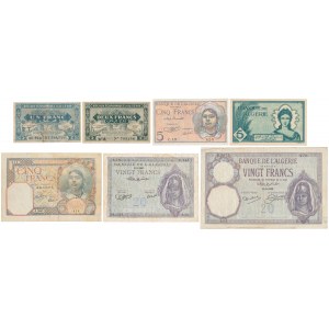 Algieria, 1-20 Francs (1932-1944) - zestaw (7szt)