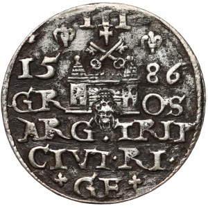 Stefan Batory, Trojak Ryga 1586 - LI zamiast L