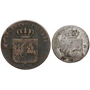Powstanie Listopadowe, 3 i 10 groszy 1831 - zestaw (2szt)