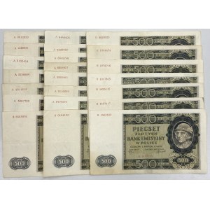 500 złotych 1940 - zestaw (22szt)
