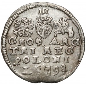 Zygmunt III Waza, Trojak Lublin 1598 - L z lewej - P zamiast PO