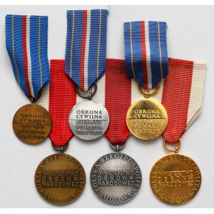 PRL, Medal Za Zasługi dla Obronności Kraju - zestaw (6szt)
