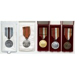 PRL, Medale Na straży pokoju - 3 klasy, za Wojnę obronną i Berlin - zestaw (5szt)