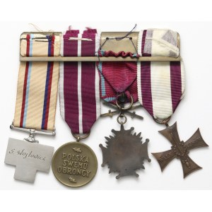 PSZnZ, Szpanga z odznaczeniami z okresu II Wojny Światowej