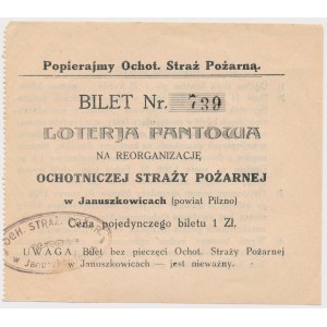 Loterja Fantowa na reorganizację Ochotniczej Straży Pożarnej w Januszkowicach, 1 zł