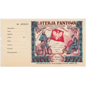 Loterja Fantowa Stowarzyszenia Weteranów 1863 roku, 3 zł 1925