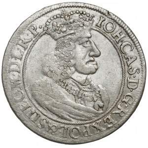 Jan II Kazimierz, Ort Gdańsk 1658 DL - typ I - przebitka z 1657