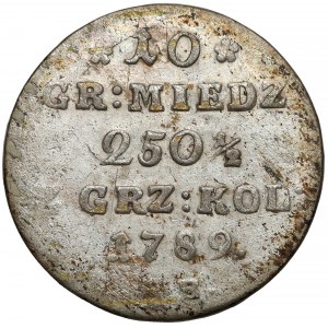 Poniatowski, 10 groszy 1789 E.B. - rzadszy