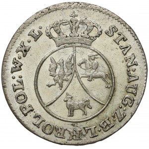 Poniatowski, 10 groszy 1787 E.B. - bardzo ładny