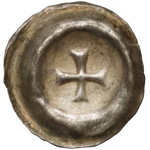 Brakteat - Krzyż grecki - Pomorze Gdańskie (2 poł. XIII w.)