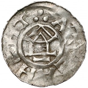 Deutschland, Sachsen, Otto III (983-1002), Denar mit Kapelle