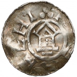 Deutschland, Sachsen, Otto III (983-1002), Denar mit Kapelle