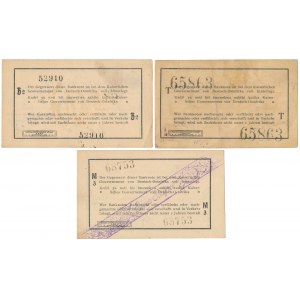 German East Africa, 2x 1 Rupie 1915 and 1 Rupie 1916 (3pcs)