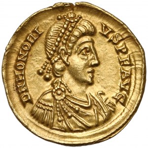 Honoriusz (393-423 n.e.) Solidus, Mediolan