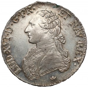 Francja, Ludwik XVI, Ecu 1790 M, Toulouse
