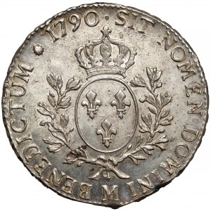 Francja, Ludwik XVI, Ecu 1790 M, Toulouse