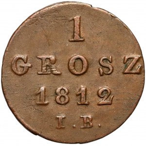 Księstwo Warszawskie, 1 grosz 1812 I.B. - piękny