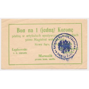 Nowy Sącz, 1 korona 1918 - czerwiec