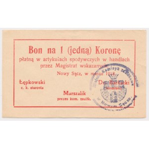 Nowy Sącz, 1 korona 1918 - marzec
