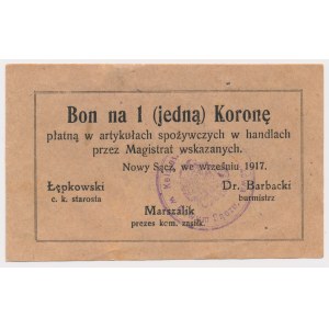 Nowy Sącz, 1 korona 1917 - wrzesień