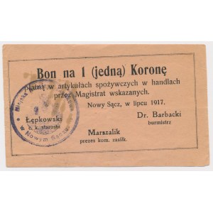Nowy Sącz, 1 korona 1917 - lipiec