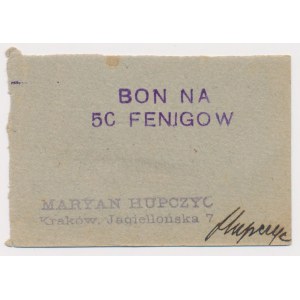 Kraków, Maryan Hupczyc, 50 fenigów