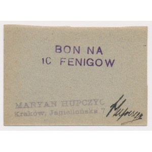 Kraków, Maryan Hupczyc, 10 fenigów
