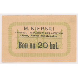 Lwów, M. KIERSKI, 20 halerzy