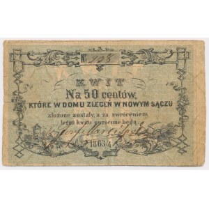 Nowy Sącz, Dom zleceń Józef Mars i Spółka, 50 centów 1863/4