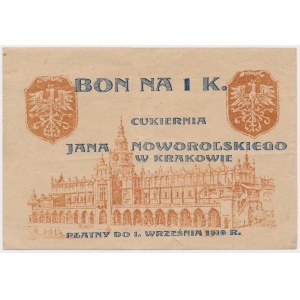 Kraków, Cukiernia J. NOWOROLSKIEGO, 1 korona