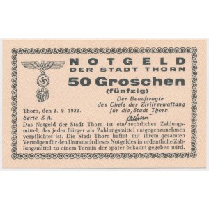 Thorn (Toruń), 50 groszy 1939