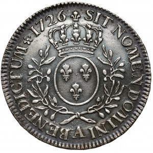 Francja, Ludwik XV, Ecu 1726 A, Paryż