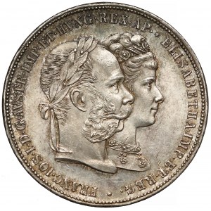 Austria, Franciszek Józef I, 2 guldeny 1879 - Srebrne gody