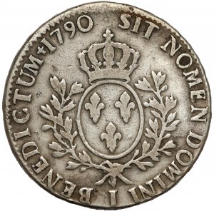 Francja, Ludwik XVI, Ecu 1790 I, Limoges