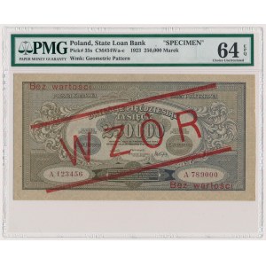 250.000 mkp 1923 - WZÓR - A 123456