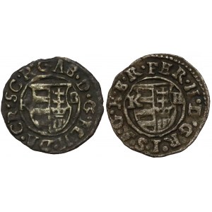 Węgry, Ferdynand II, Denar 1621 i 1622 Kremnica - zestaw (2szt)