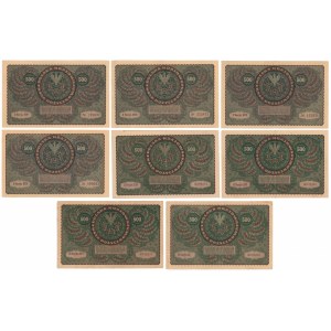 500 mkp 08.1919 - kolekcja różnych serii (8szt)