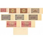 Zestaw banknotów obiegowych i z nadrukami 1946-1948 (11szt)