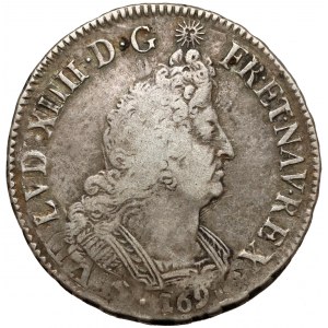 Francja, Ludwik XIV, 1/2 Ecu 1693 D, Lyon