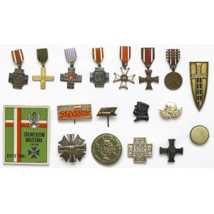 PRL, Miniaturki odznaczeń i odznaki - zestaw (18szt)