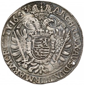 Austria, Ferdynand III, Talar 1653 KB, Kremnica