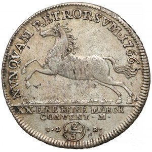 Braunschweig-Lüneburg-Wolfenbüttel, Carl I, 2/3 Taler (Gulden) 1766 I.D.B