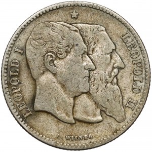 Belgia, Leopold II, 2 franki 1880